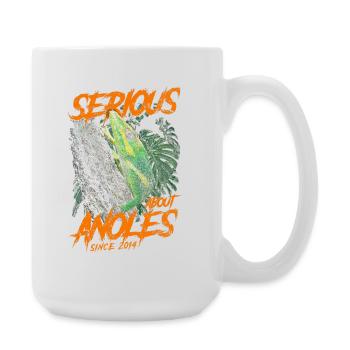 Ernsthaft über Kubanischer Ritter Anolis seit 2014 - Große Tasse 440 ml - Weiß - Rechts