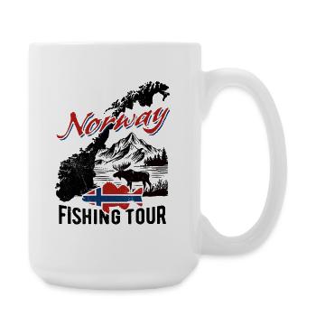 Norway Fishing Tour - Angler Gift - Large Mug 440 ml - white - Right