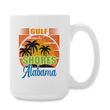 Alabama Gulf Shores Beach Familienurlaub - Große Tasse 440 ml - Weiß - Rechts