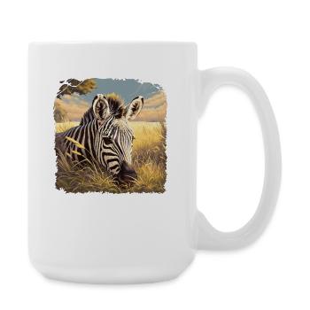 Zebras Zebra - Large Mug 440 ml - white - Right