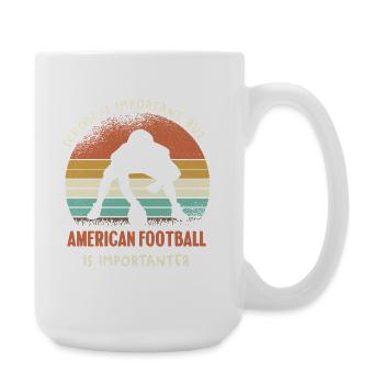 Retro Football Kontrast - Große Tasse 440 ml - Weiß - Rechts