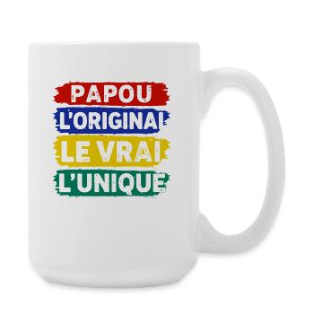 Papua the original, the true, the unique - Large Mug 440 ml - white - Right