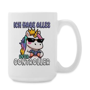 Manette de jeu Unicorn - Grande tasse 440 ml - blanc - Droite
