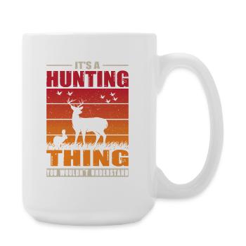 Hunter Gift Hunting Hunting Hunter Exam - Large Mug 440 ml - white - Right