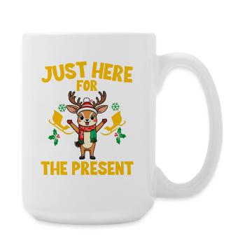 Nikolaus und Rentier Design für XMAS Fans - Große Tasse 440 ml - Weiß - Rechts