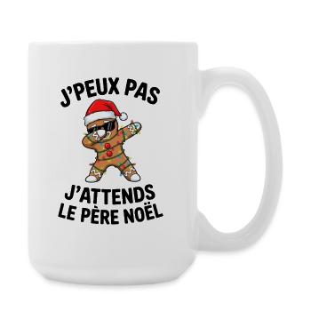 J’peux pas j’attends le Père Noël Bonhomme Pain  - Grande tasse 440 ml - blanc - Droite