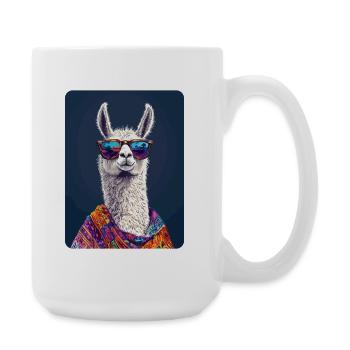 lama - Grande tasse 440 ml - blanc - Droite