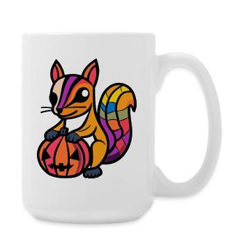 Écureuil Halloween Zombie - Grande tasse 440 ml - blanc - Droite