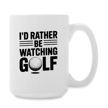 Ich schaue lieber Golf - Große Tasse 440 ml - Weiß - Rechts