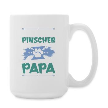 pinscher hunde papa - Große Tasse 440 ml - Weiß - Rechts