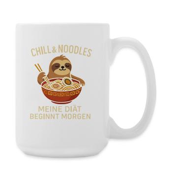 Chill Noodles Meine Diät Morgen - Große Tasse 440 ml - Weiß - Rechts