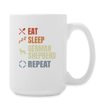 German Shepherd Routine - Large Mug 440 ml - white - Right