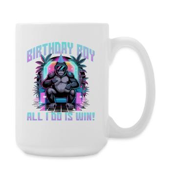 Anniversaire Gamer VR - Grande tasse 440 ml - blanc - Droite