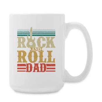 Rock 'n Roll Dad Rock Band Guitar Music - Große Tasse 440 ml - Weiß - Rechts