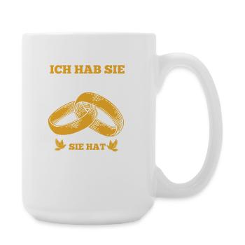 JGA Team Bräutigam Junggesellenabschied - Große Tasse 440 ml - Weiß - Rechts