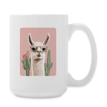 Lama - Große Tasse 440 ml - Weiß - Rechts