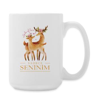 Sadece Senininim (Turkish) - I Belong Only to You - Large Mug 440 ml - white - Right