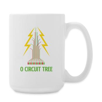 O Circuit Baum Weihnachten Elektroingenieur - Große Tasse 440 ml - Weiß - Rechts