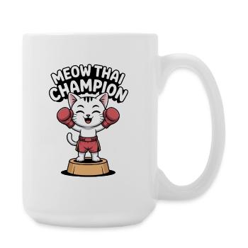 Meow Thai Champion - Large Mug 440 ml - white - Right