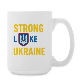 Fort comme l’Ukraine – Chemise Proud Ukraine - Grande tasse 440 ml - blanc - Droite