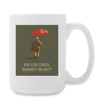 Je vais vivre, veux-tu venir avec moi ? - Grande tasse 440 ml - blanc - Droite