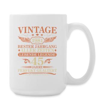 Millésime 1981 Vintage Né - 45ème anniversaire - Grande tasse 440 ml - blanc - Droite