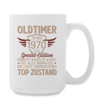 Cadeau 55ème anniversaire Voiture Ancienne Octobre 1970 - Grande tasse 440 ml - blanc - Droite