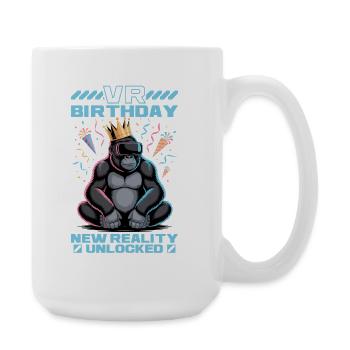 Anniversaire Gamer VR - Grande tasse 440 ml - blanc - Droite