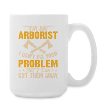 Lustige Holzarbeiter Waldarbeiter Geschenk - Große Tasse 440 ml - Weiß - Rechts