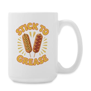 Restez avec Fat Corn Dogs Foodie Fat Food - Grande tasse 440 ml - blanc - Droite