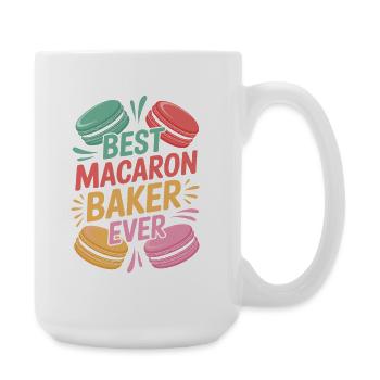 Macaron Französische Desserts - Große Tasse 440 ml - Weiß - Rechts