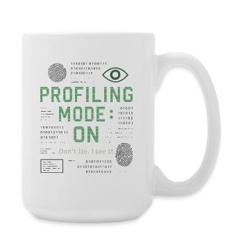 Profiling Mode: ON – True Crime & Mindhunter Shirt - Large Mug 440 ml - white - Right