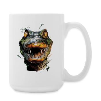 Caiman Crocodile Alligator Reptiles Crocodile Caimans - Large Mug 440 ml - white - Right