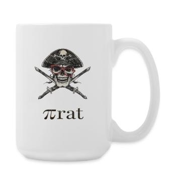 Nerd Pirat – Kluge Köpfe kapern besser - Große Tasse 440 ml - Weiß - Rechts