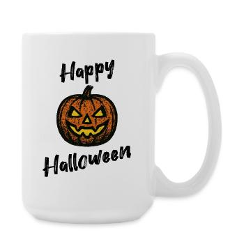 Grunge Pumpkin – Chemise Happy Halloween - Grande tasse 440 ml - blanc - Droite