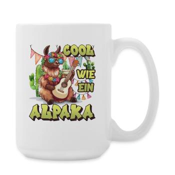 Alpaka Fan COOL WIE EIN ALPAKA Lama Lustig - Große Tasse 440 ml - Weiß - Rechts