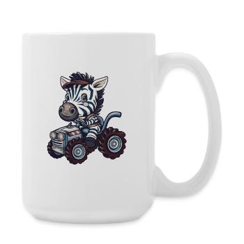 Agriculteur tracteur zèbre - Grande tasse 440 ml - blanc - Droite