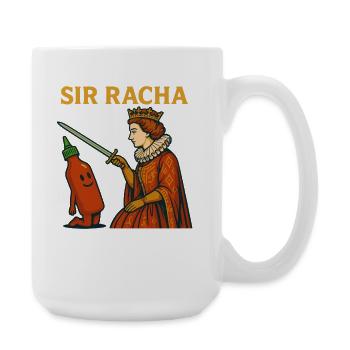 Sir Racha Mème drôle Chevalier Sauce Piquante Humour - Grande tasse 440 ml - blanc - Droite