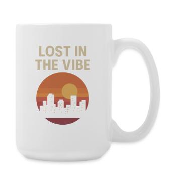 Lost in the Vibe – Sunset City Design - Large Mug 440 ml - white - Right