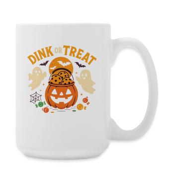 Dink or Treat Pickleball Halloween Design - Large Mug 440 ml - white - Right