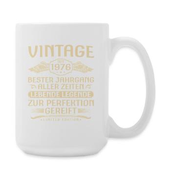 Vintage seit 1976 Jahrgang - 50. Geburtstag - Große Tasse 440 ml - Weiß - Rechts