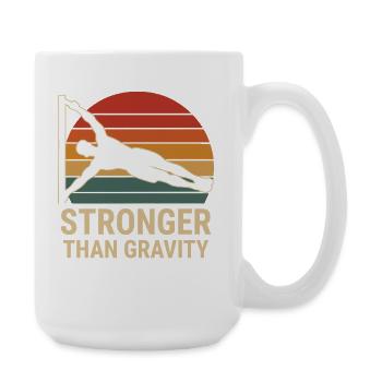 Stronger Than Gravity Calisthenics Fitnessstudio - Große Tasse 440 ml - Weiß - Rechts