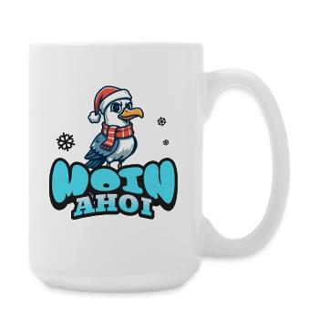 Moin Ahoy with Seagull - Large Mug 440 ml - white - Right