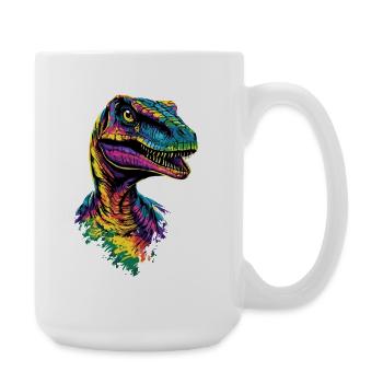 Raptor Vélociraptor Dinosaure Dino Raptors - Grande tasse 440 ml - blanc - Droite
