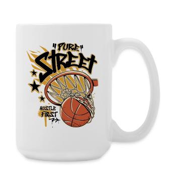 Hustle First Basket-ball de rue - Grande tasse 440 ml - blanc - Droite