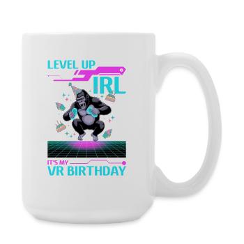 Anniversaire Gamer VR - Grande tasse 440 ml - blanc - Droite