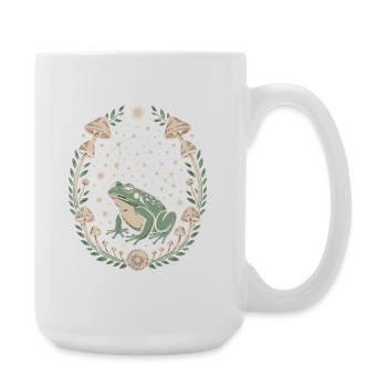 Frosch Astrologie und Pilzmuster Magie - Große Tasse 440 ml - Weiß - Rechts
