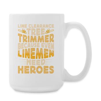 Baumpfleger Holzarbeiter Waldarbeiter Geschenk - Große Tasse 440 ml - Weiß - Rechts
