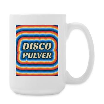 Disco Pulver Retro Logo - Große Tasse 440 ml - Weiß - Rechts