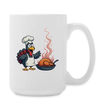 Thanksgiving Turkey Cook - Large Mug 440 ml - white - Right